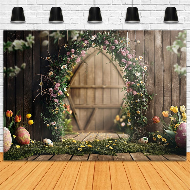 Easter Backdrop Rustic Easter Egg Garden Arch Backdrop UK BRP12-394