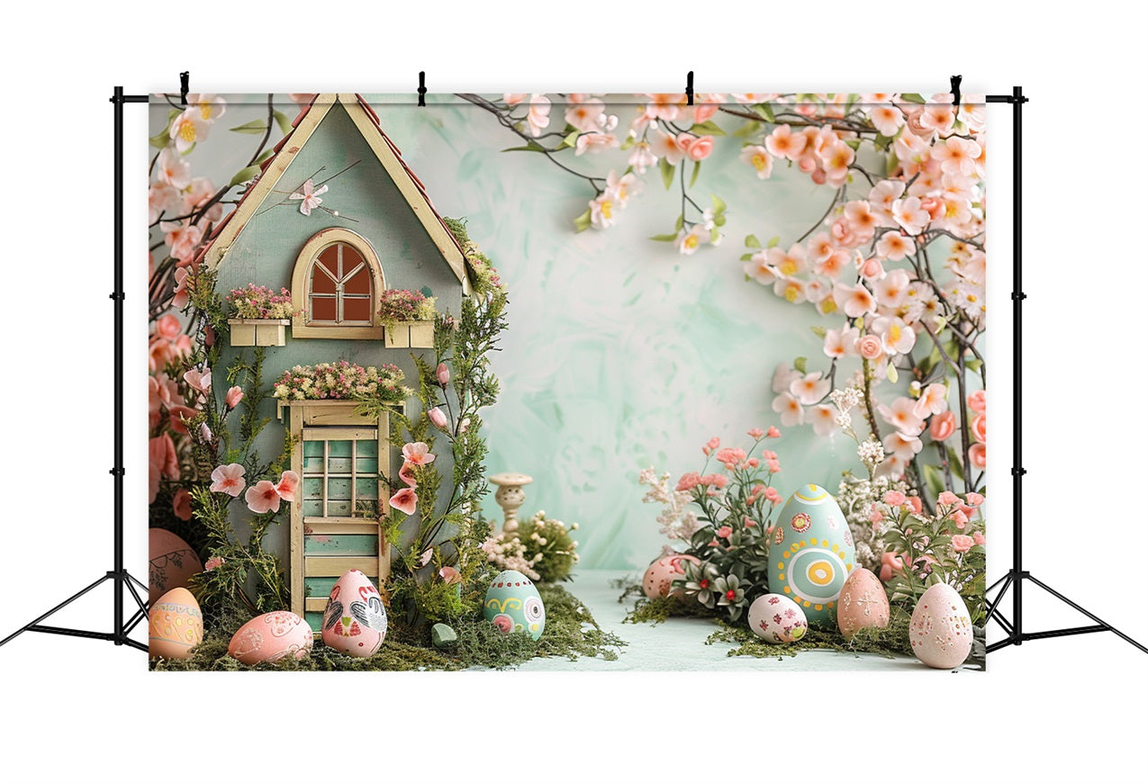 Easter Backdrops Photography Floral Cottage Egg Display Backdrop UK BRP12-401