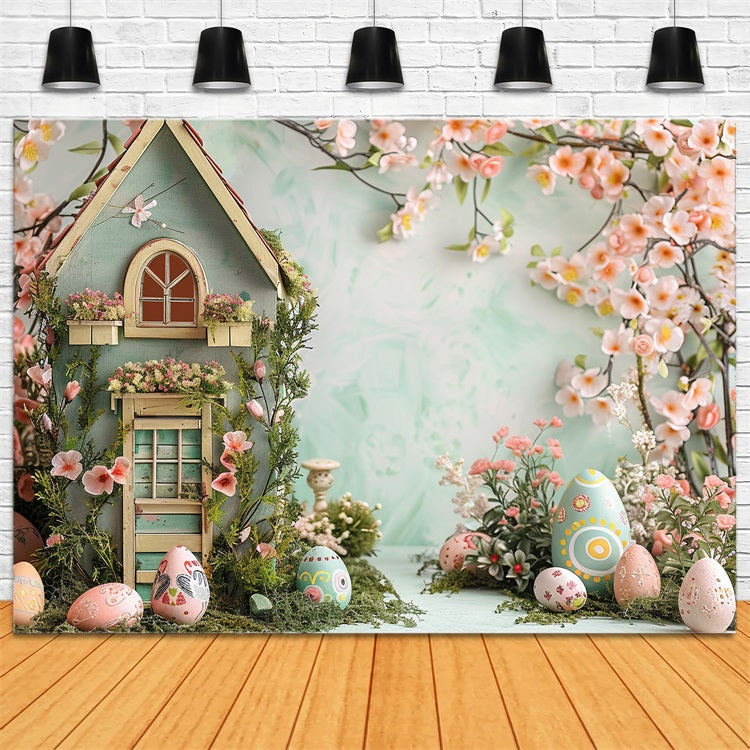 Easter Backdrops Photography Floral Cottage Egg Display Backdrop UK BRP12-401