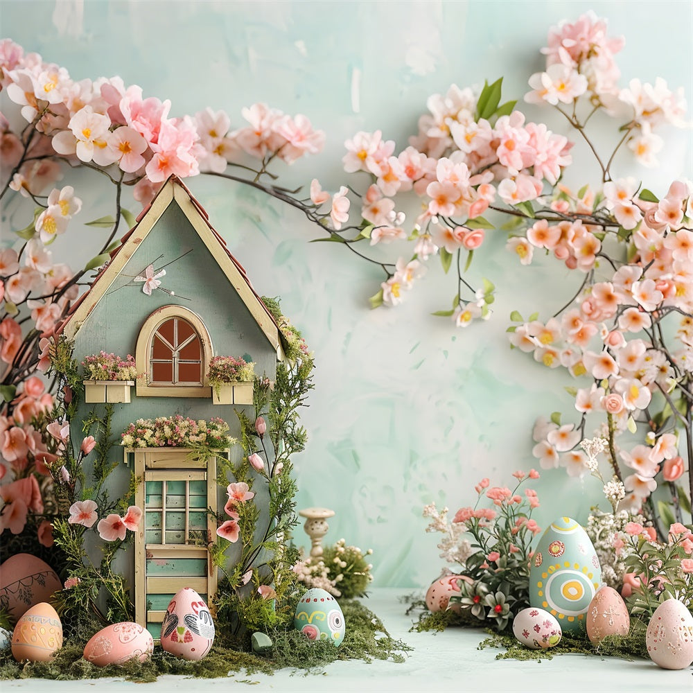 Easter Backdrops Photography Floral Cottage Egg Display Backdrop UK BRP12-401