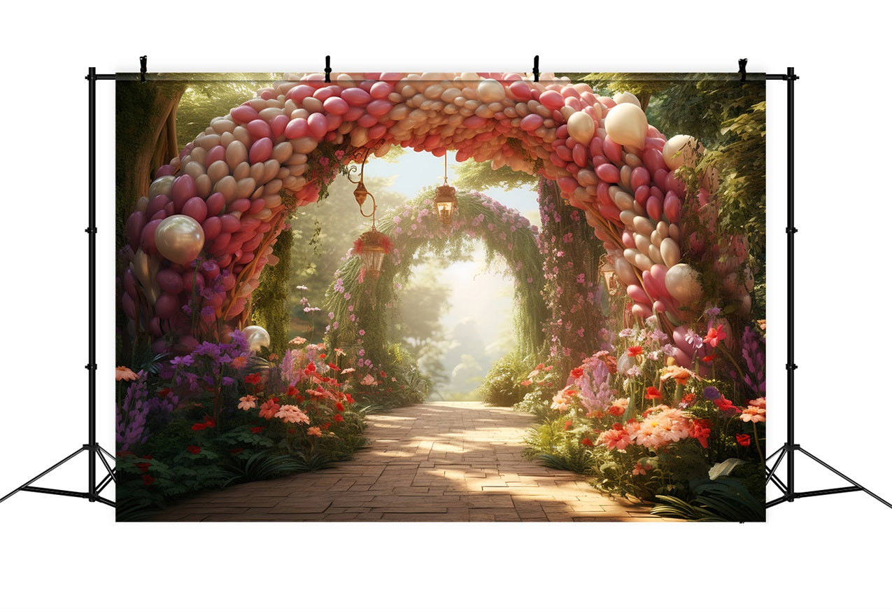 Easter Backdrops Balloon Archway Spring Florals Backdrop UK BRP12-413