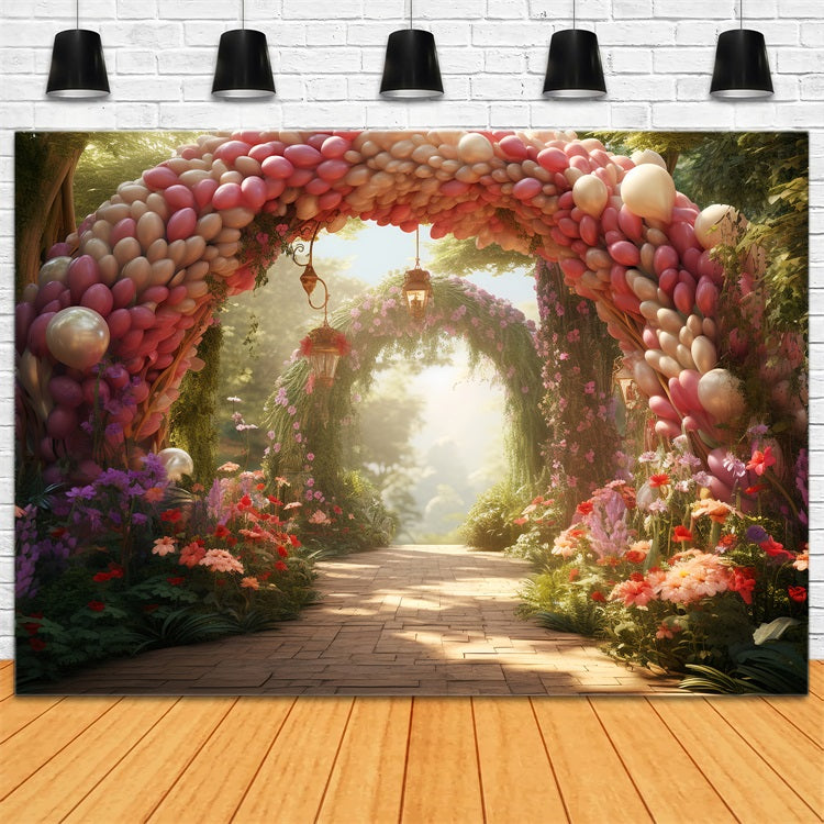 Easter Backdrops Balloon Archway Spring Florals Backdrop UK BRP12-413