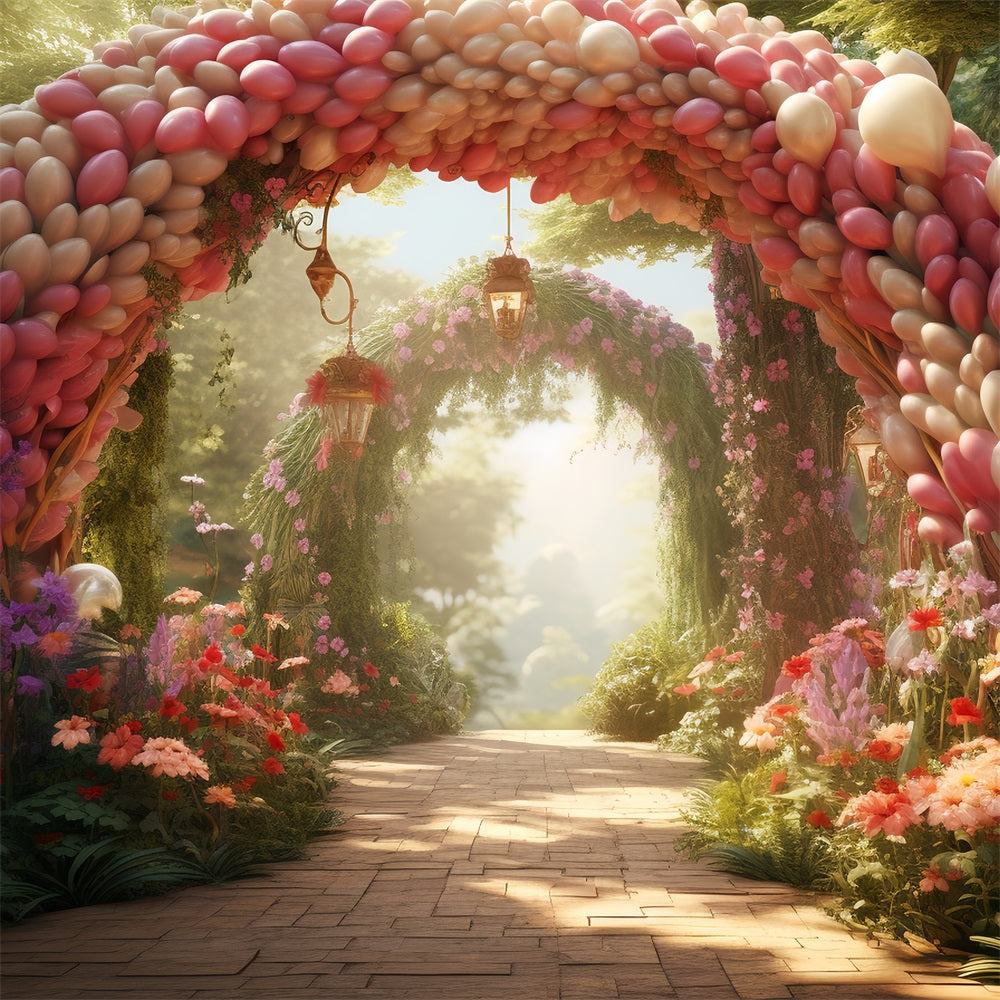 Easter Backdrops Balloon Archway Spring Florals Backdrop UK BRP12-413