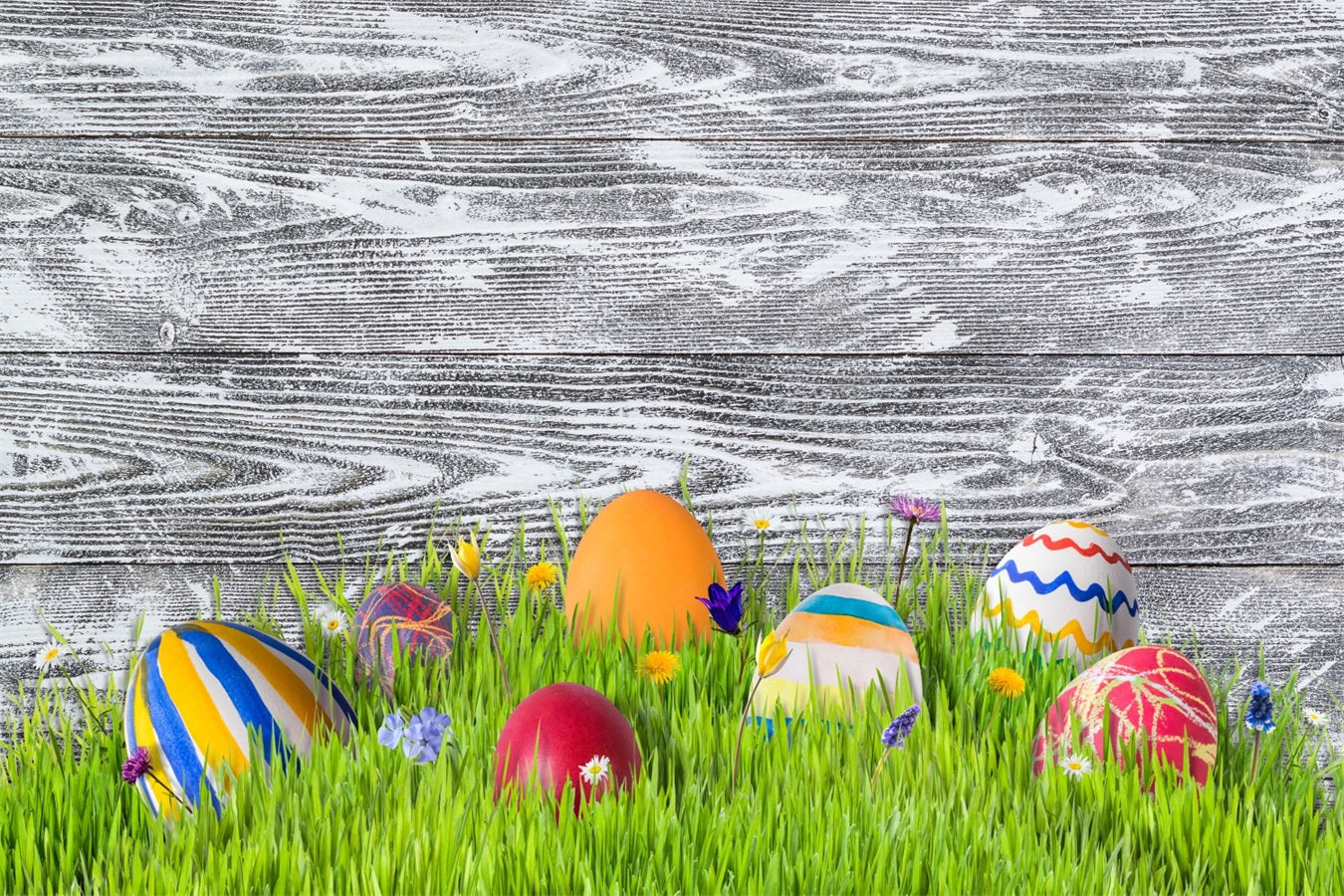 Easter Photo Backdrop Ideas Meadow Colorful Eggs Backdrop UK BRP12-424