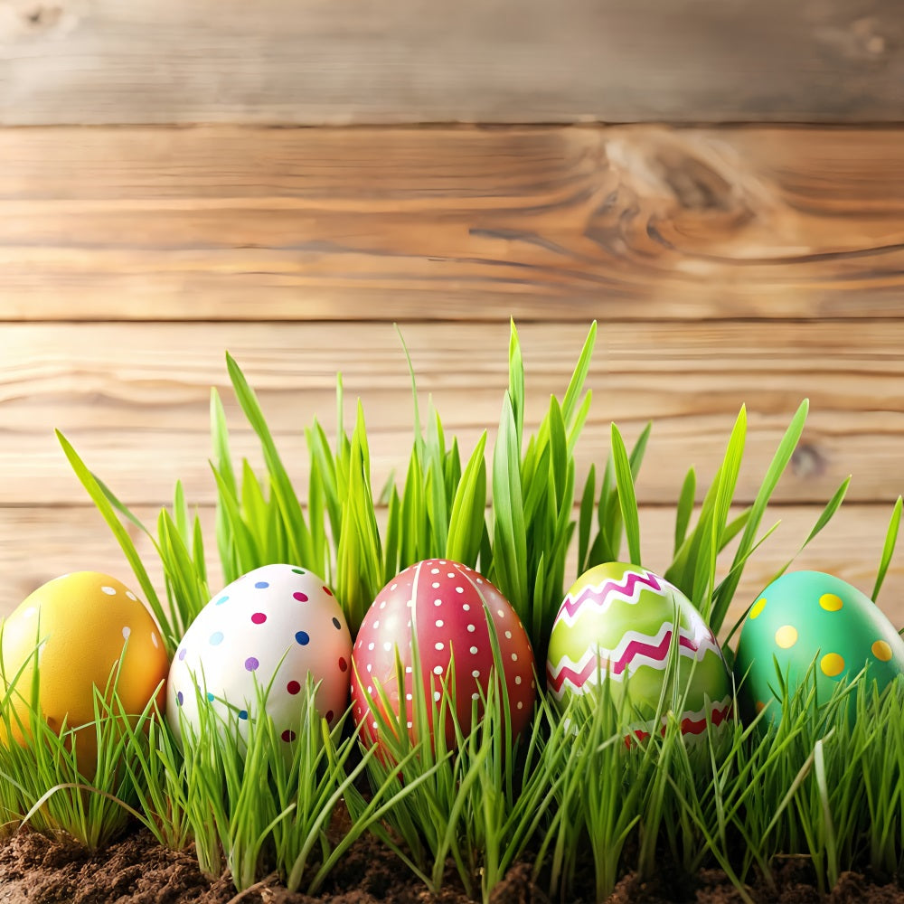 Easter Photoshoot Backdrop Egg Wooden Scene Backdrop UK BRP12-428