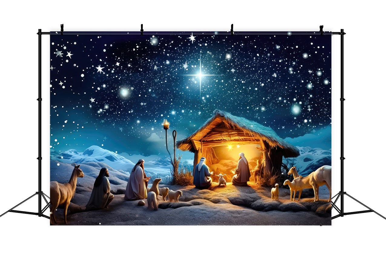 Nativity Backdrop Scene Bethlehem Star Manger Backdrop UK BRP12-438