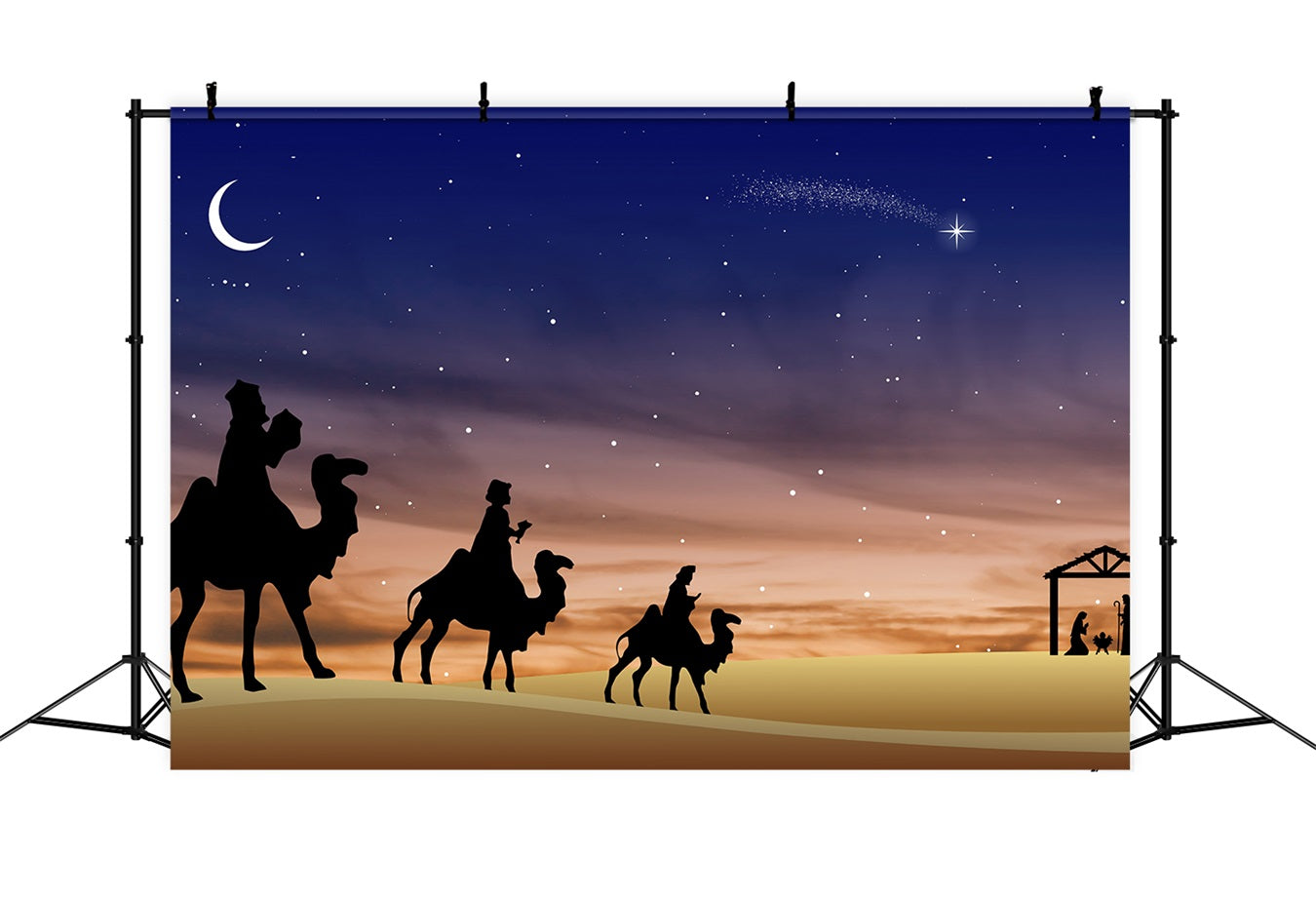 Nativity Backdrop Three Kings Holy Manger Backdrop UK BRP12-443