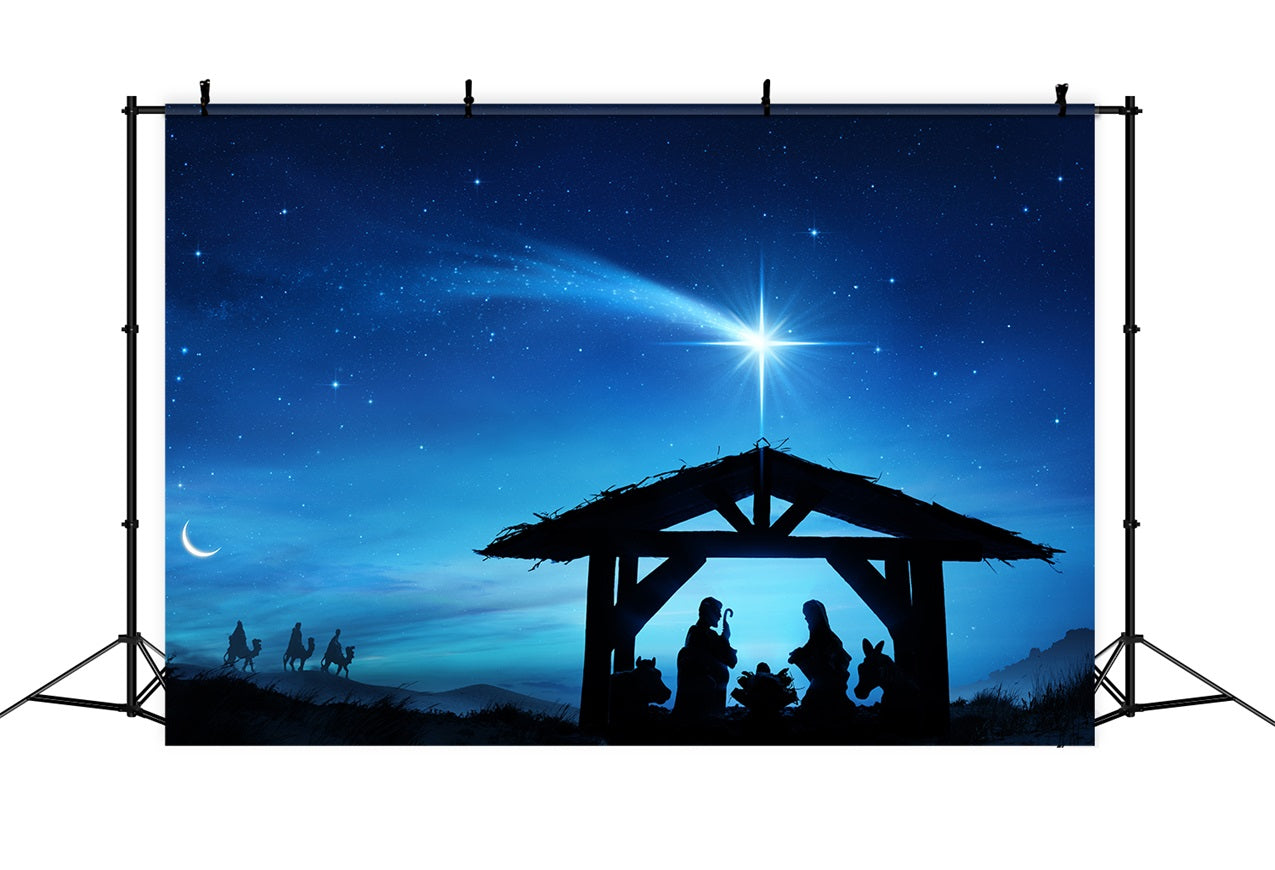 Nativity Sky Backdrop Holy Scene Manger Starry Backdrop UK BRP12-444