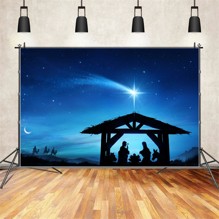 Nativity Sky Backdrop Holy Scene Manger Starry Backdrop UK BRP12-444