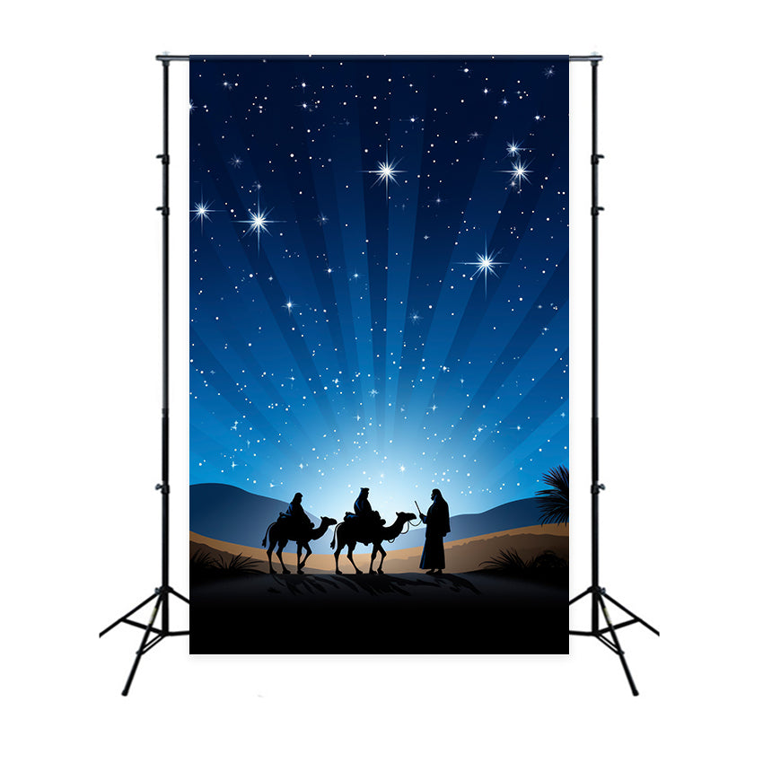 Backdrop Nativity Three Kings Starry Night Backdrop UK BRP12-445