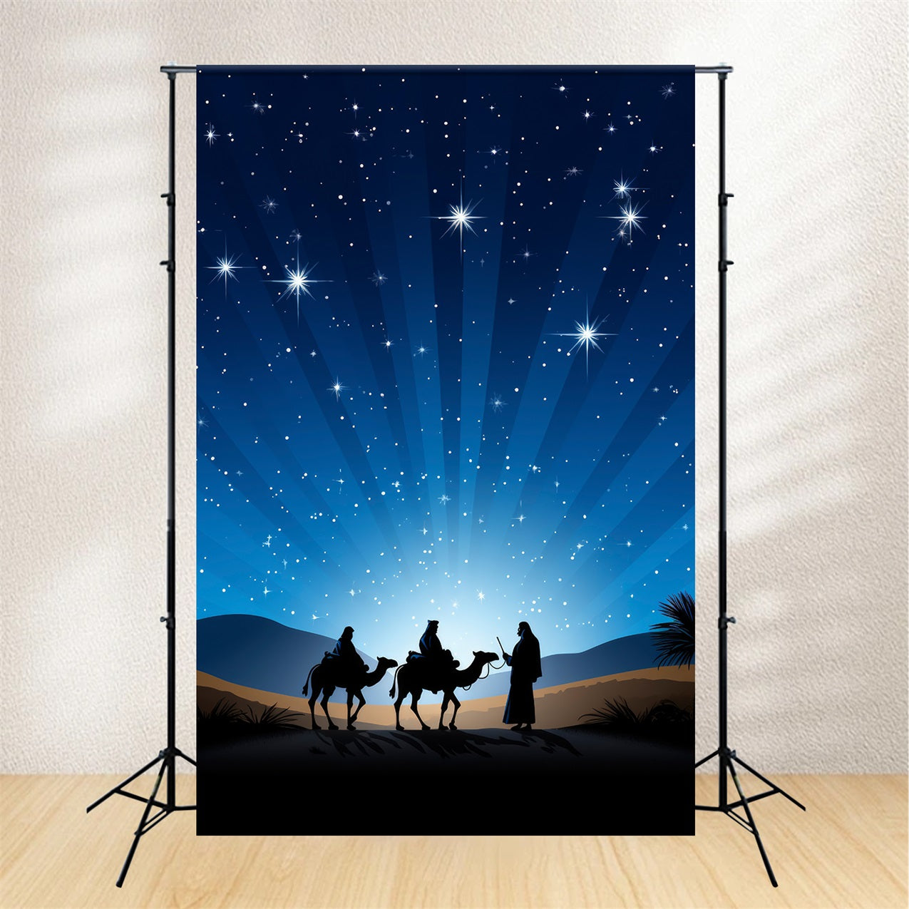 Backdrop Nativity Three Kings Starry Night Backdrop UK BRP12-445