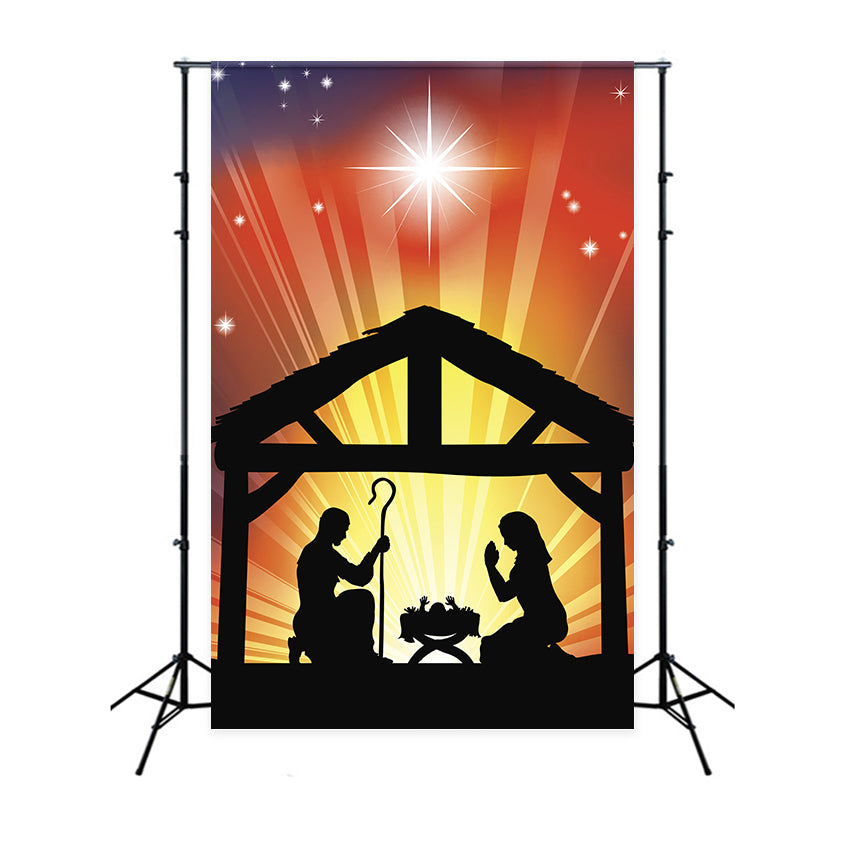 Backdrop For Nativity Scene Manger Guiding Star Backdrop UK BRP12-447