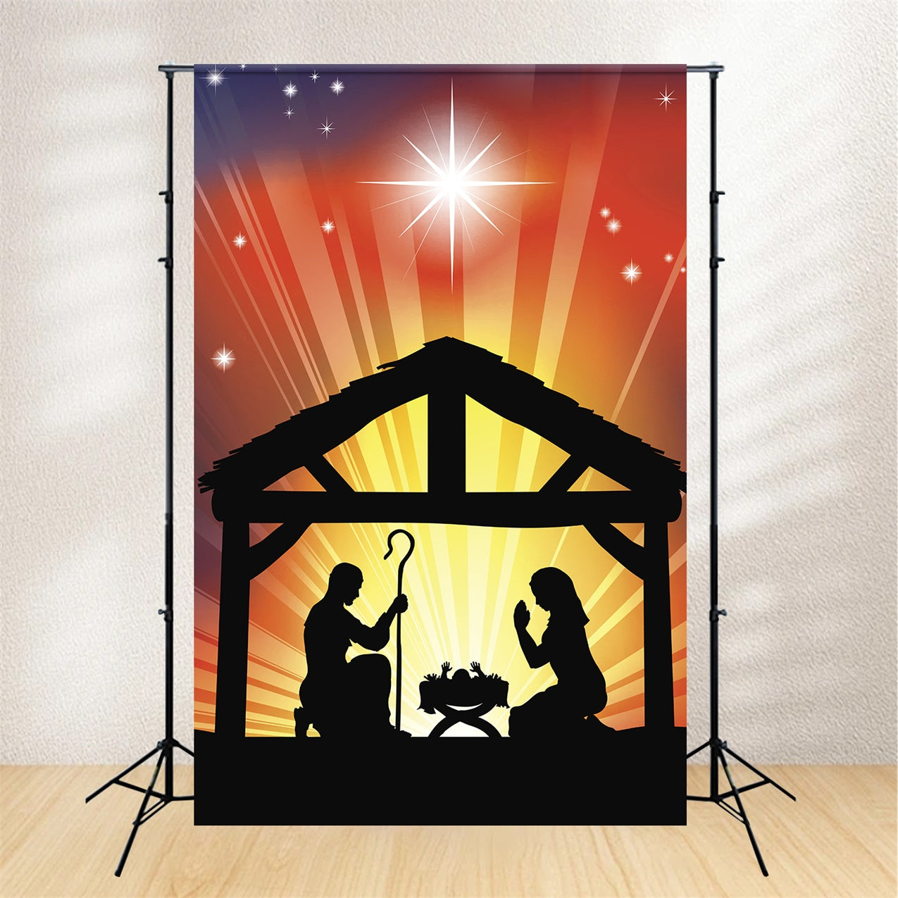 Backdrop For Nativity Scene Manger Guiding Star Backdrop UK BRP12-447