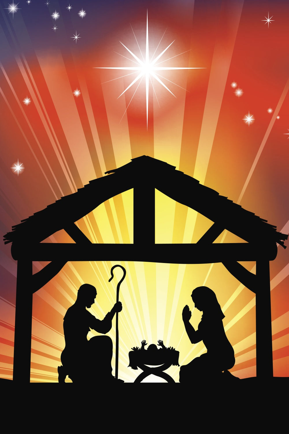 Backdrop For Nativity Scene Manger Guiding Star Backdrop UK BRP12-447