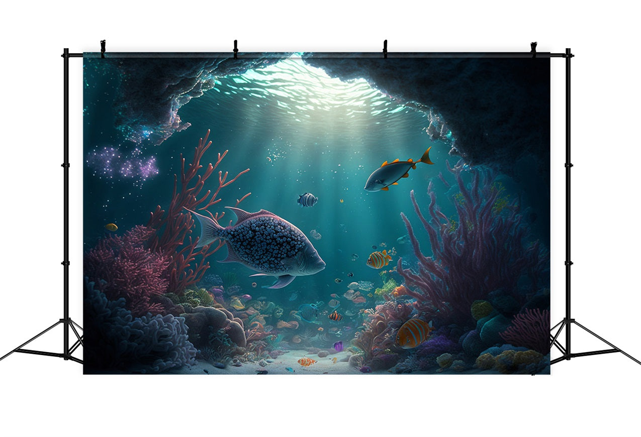 Mermaid Photo Backdrop Enchanted Underwater World Backdrop UK BRP12-48