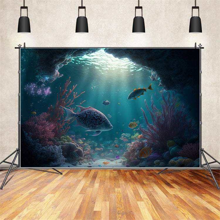 Mermaid Photo Backdrop Enchanted Underwater World Backdrop UK BRP12-48