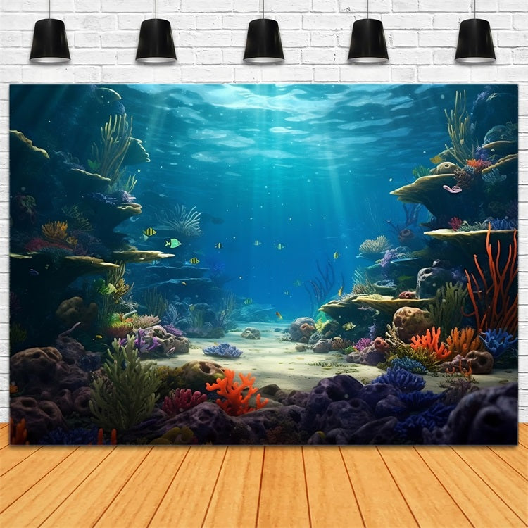 Mermaid Backdrop Ideas Serene Oceanic Ravine Backdrop UK BRP12-50