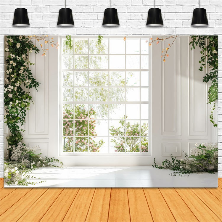 Spring Backdrops Ideas Bright Floral Window Garden Backdrop UK BRP12-507