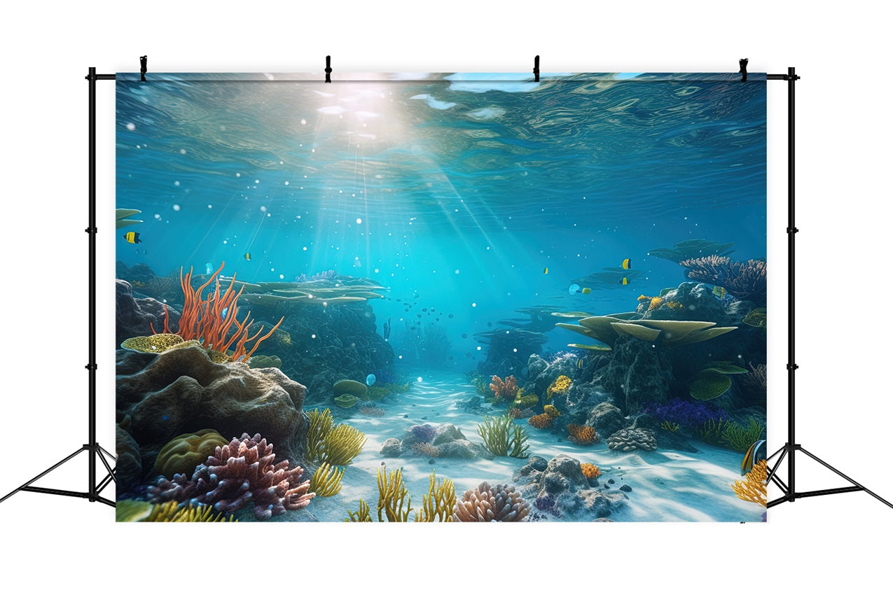 Mermaid Backdrop Background Radiant Coral Paradise Backdrop UK BRP12-51