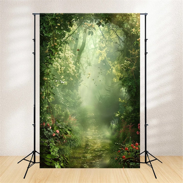 Backdrops For Spring Green Archway Forest Path Backdrop UK BRP12-513