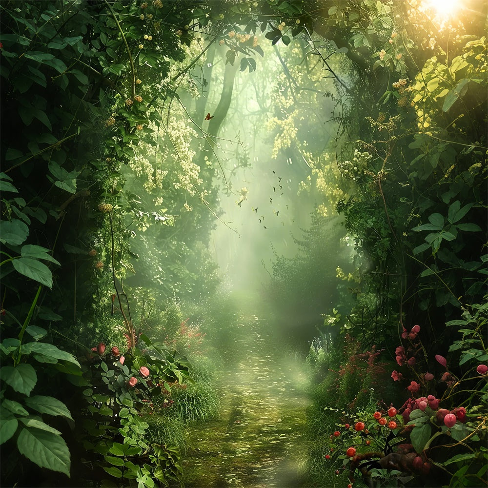 Backdrops For Spring Green Archway Forest Path Backdrop UK BRP12-513