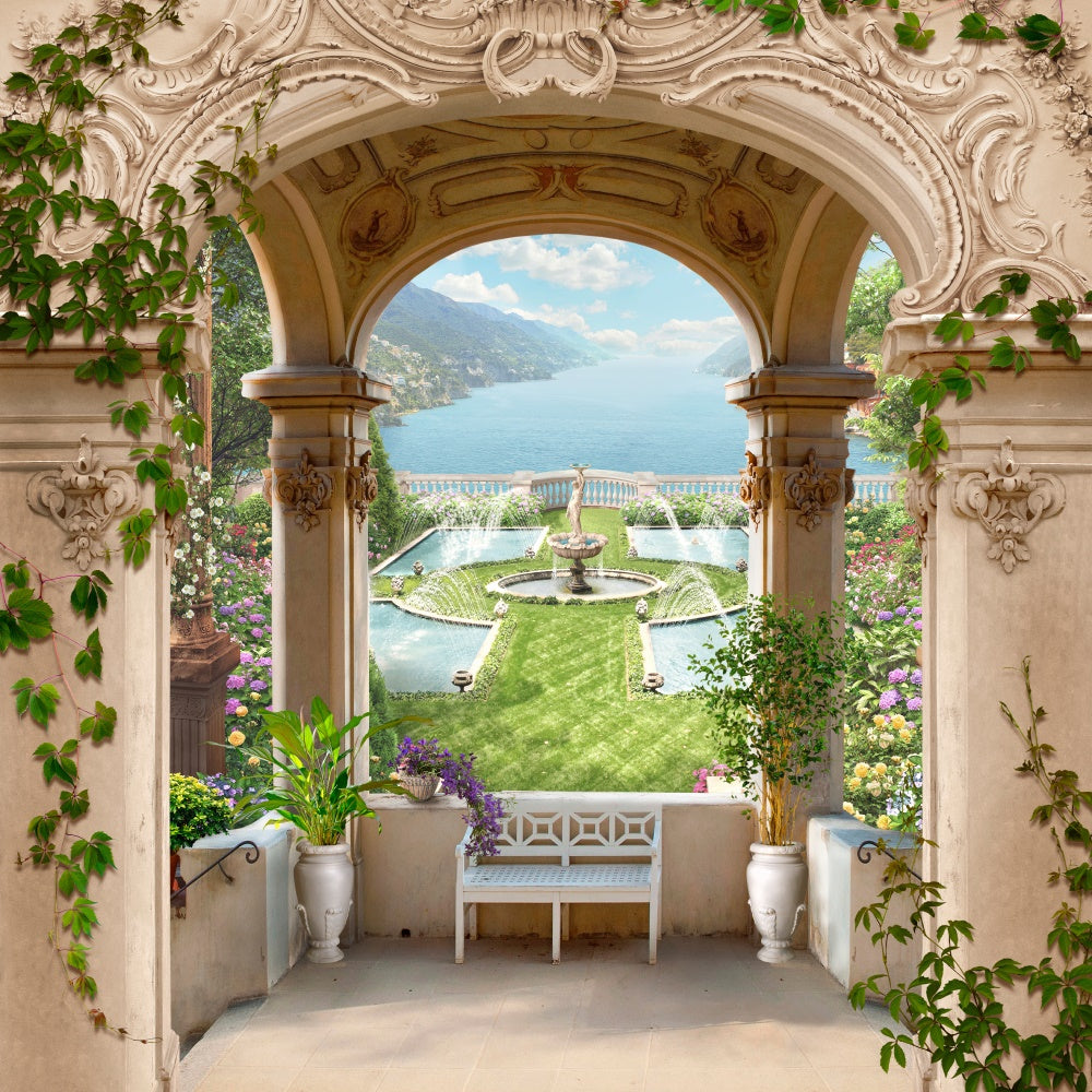 Spring Backdrops Ideas Archway Scenic Lake View Backdrop UK BRP12-520