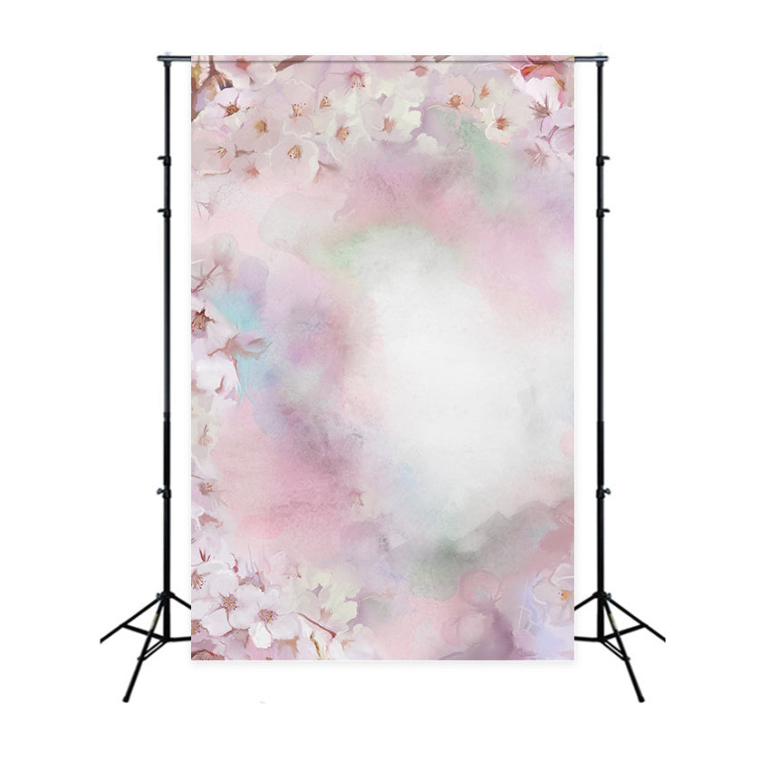 Flower Backdrop Delicate Cherry Blossom Abstract Backdrop UK BRP12-524