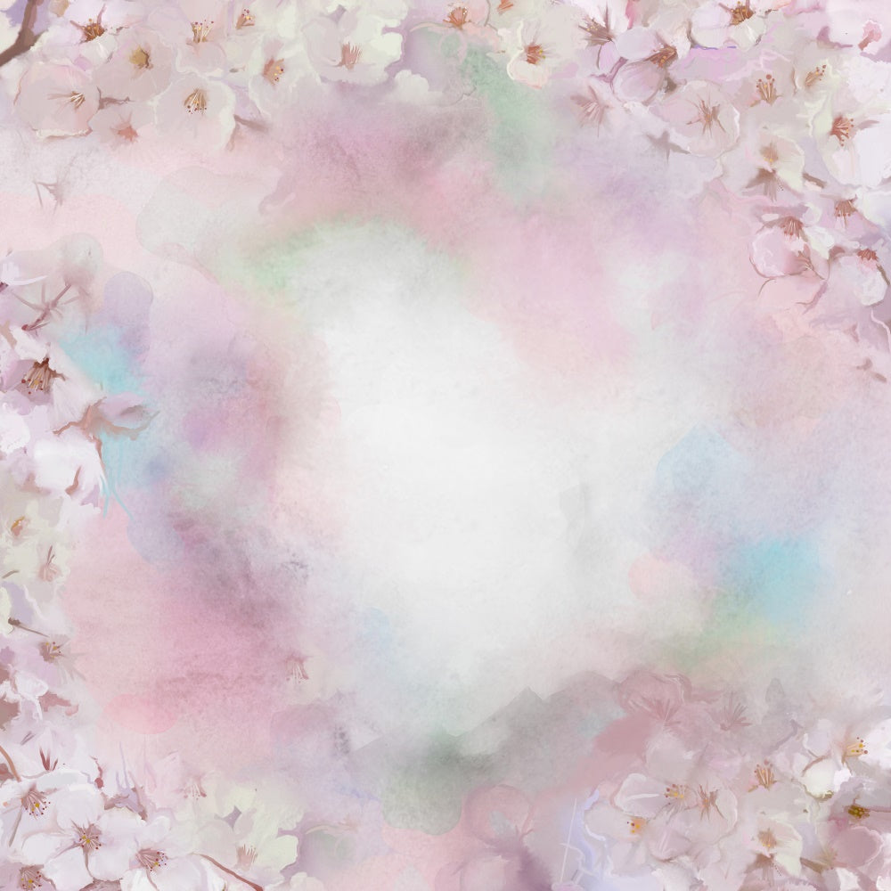 Flower Backdrop Delicate Cherry Blossom Abstract Backdrop UK BRP12-524