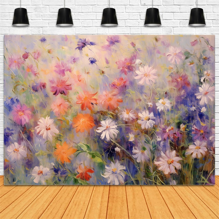 Floral Photography Backdrops Vibrant Meadow Flower Backdrop UK BRP12-528