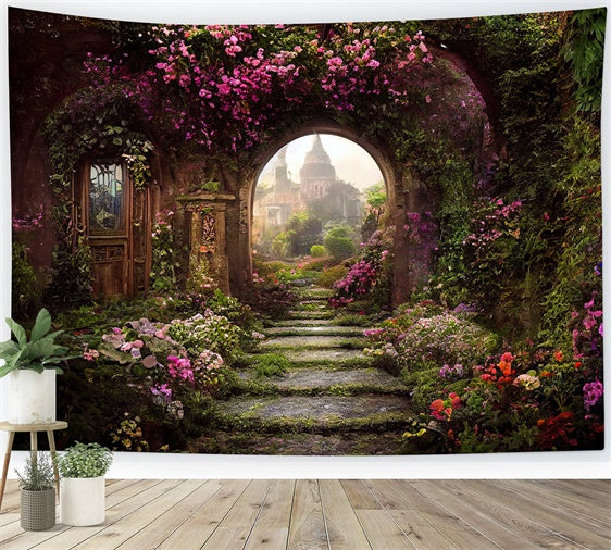 Floral Backdrop Mystical Floral Arch Garden Scene Backdrop UK BRP12-533