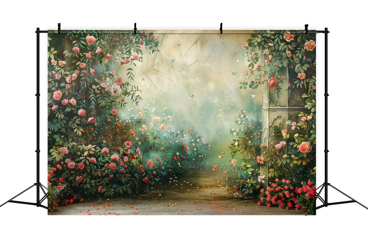 Floral Backdrop Blooming Archway Nature Scene Backdrop UK BRP12-545