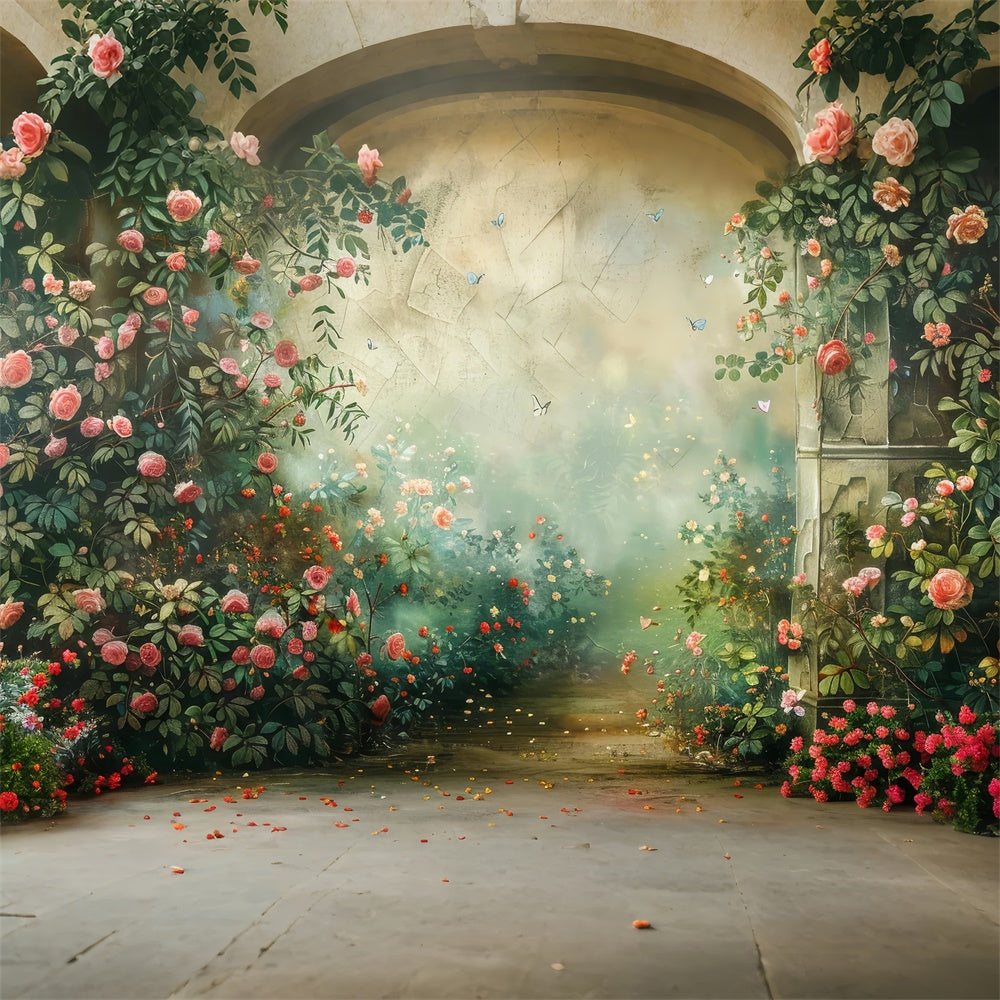 Floral Backdrop Blooming Archway Nature Scene Backdrop UK BRP12-545