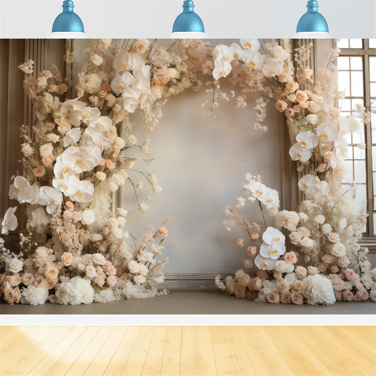 Flower Backdrops Orchid Bloom Romantic Arch Backdrop UK BRP12-552