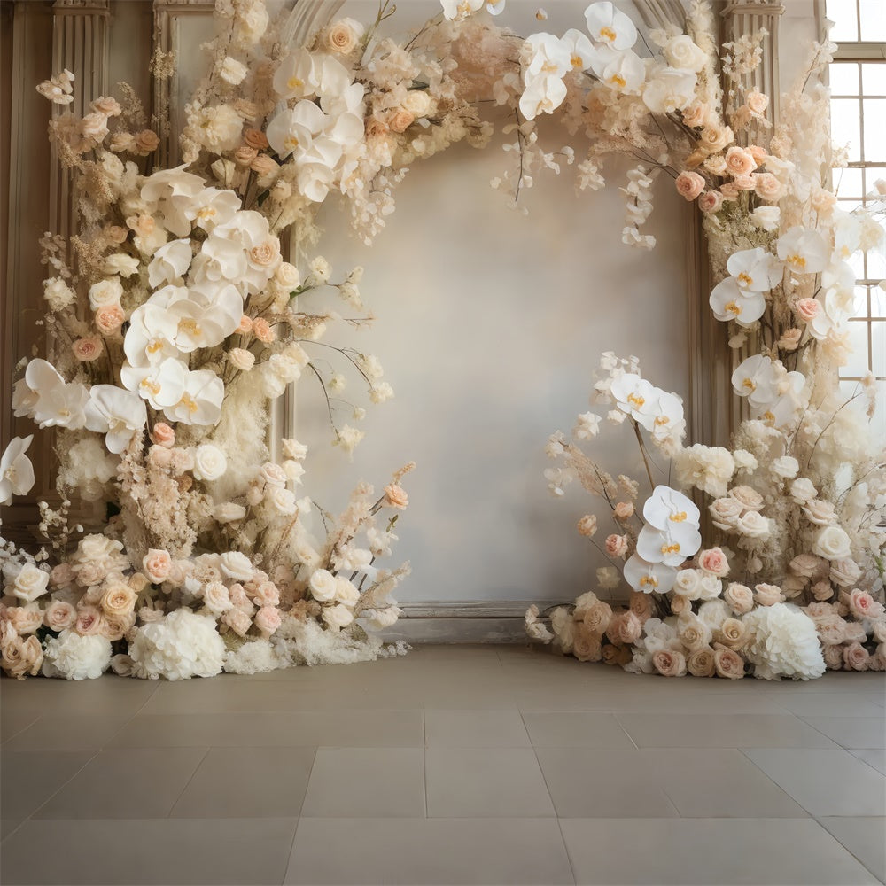 Flower Backdrops Orchid Bloom Romantic Arch Backdrop UK BRP12-552