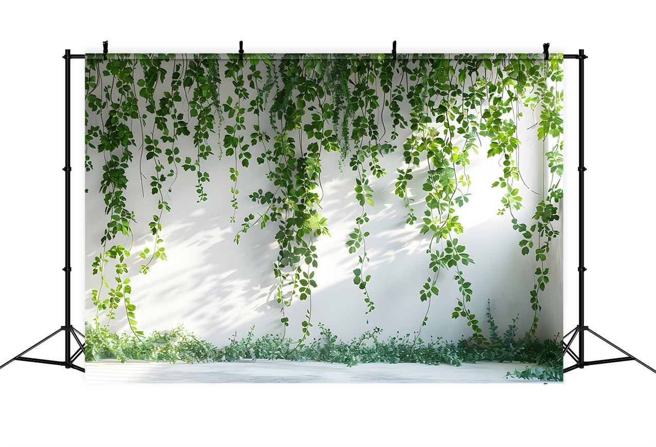 Floral Photo Backdrops Green Hanging Ivy Wall Backdrop UK BRP12-567