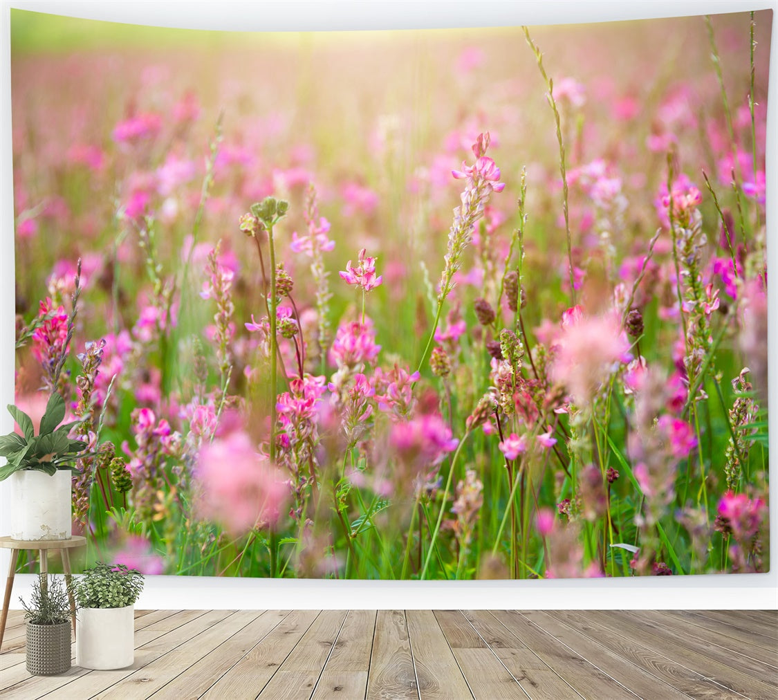 Backdrop Floral Romantic Pink Blossom Meadow Backdrop UK BRP12-569