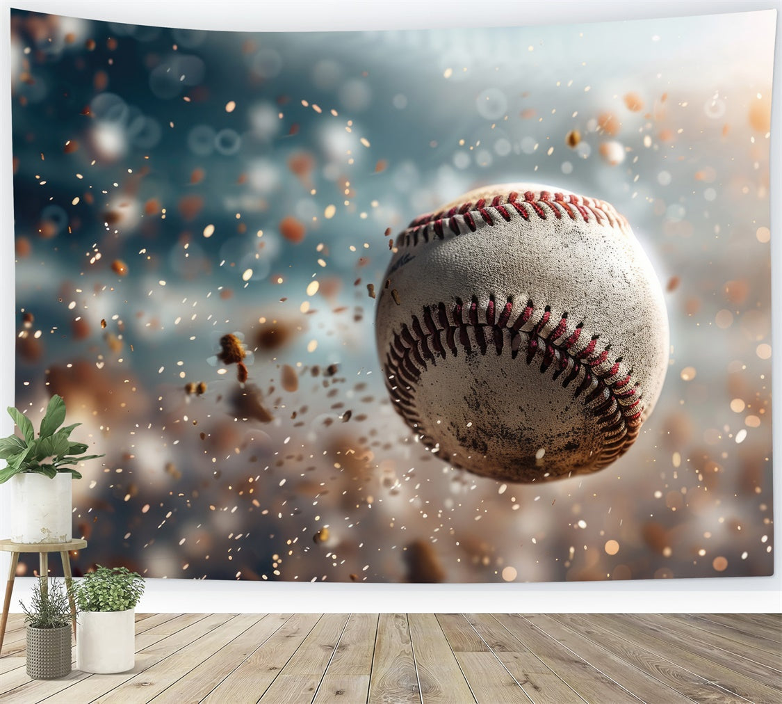 Sports Themed Backdrop Baseball Throw Close-Up Backdrop UK BRP12-572