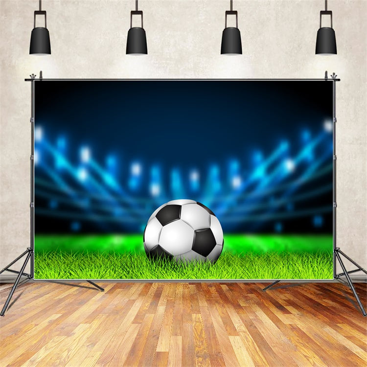 Sports Event Backdrop Football Glowing Arena Photography Backdrop UK BRP12-581