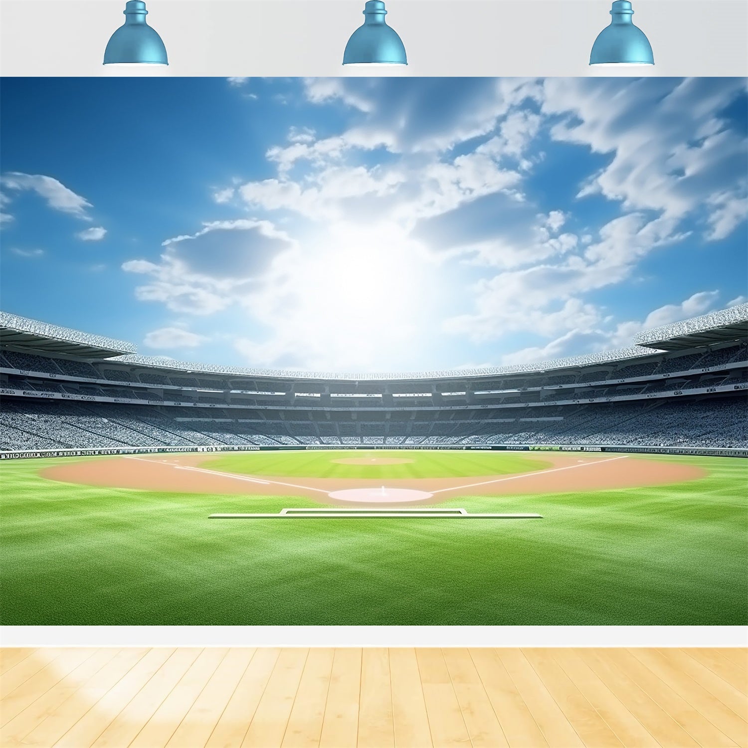 Sports Photo Backdrop Baseball Court Event Backdrop UK BRP12-586