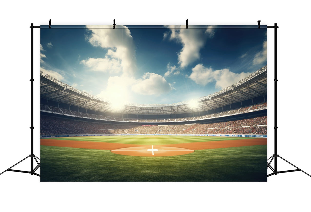 Backdrop Sports Baseball Court Diamond Blue Sky Backdrop UK BRP12-589