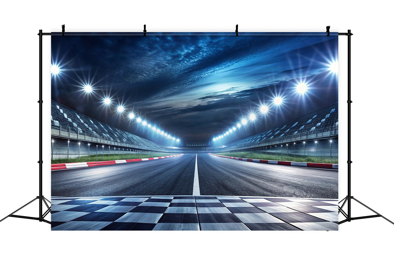 Sports Backdrop Ideas Racing Track Night Event Backdrop UK BRP12-593