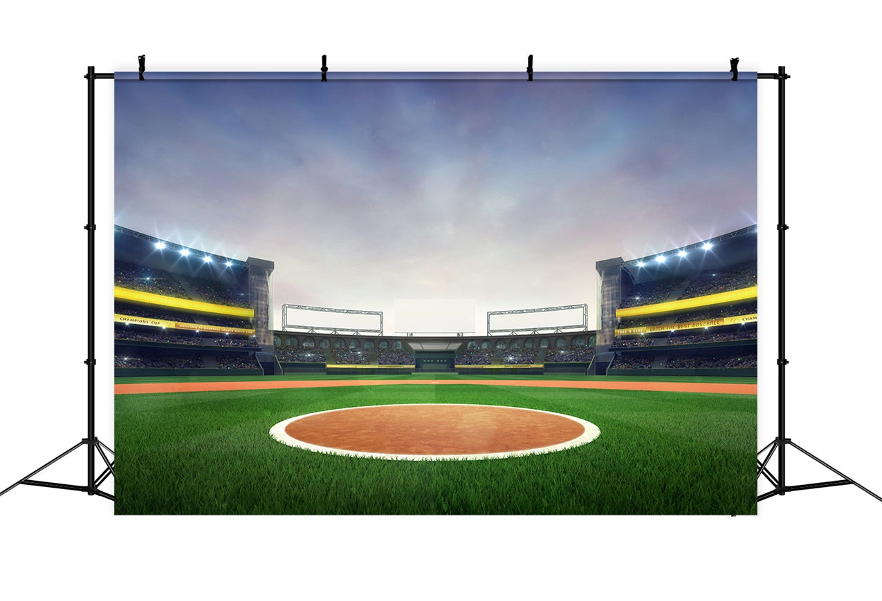 Sports Party Backdrop Baseball Stadium Celebration Scene Backdrop UK BRP12-594