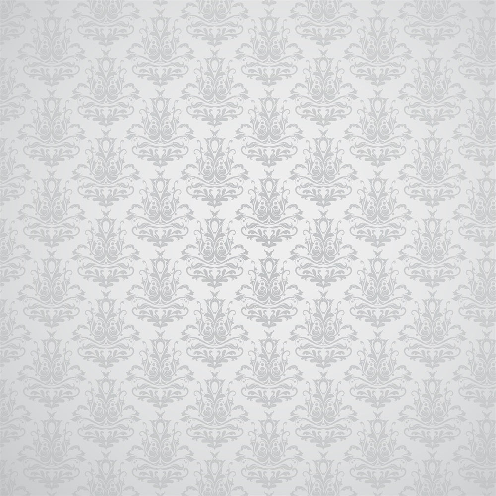 Photography Backdrops Damask Pale Gray Symmetrical Pattern Backdrop UK BRP12-598