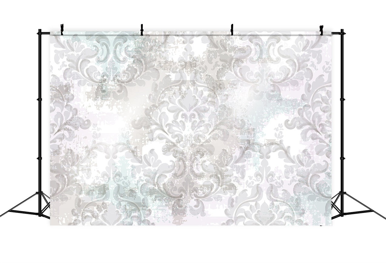 Damask Photo Backdrop Abstract Pastel Baroque Pattern Backdrop UK BRP12-599