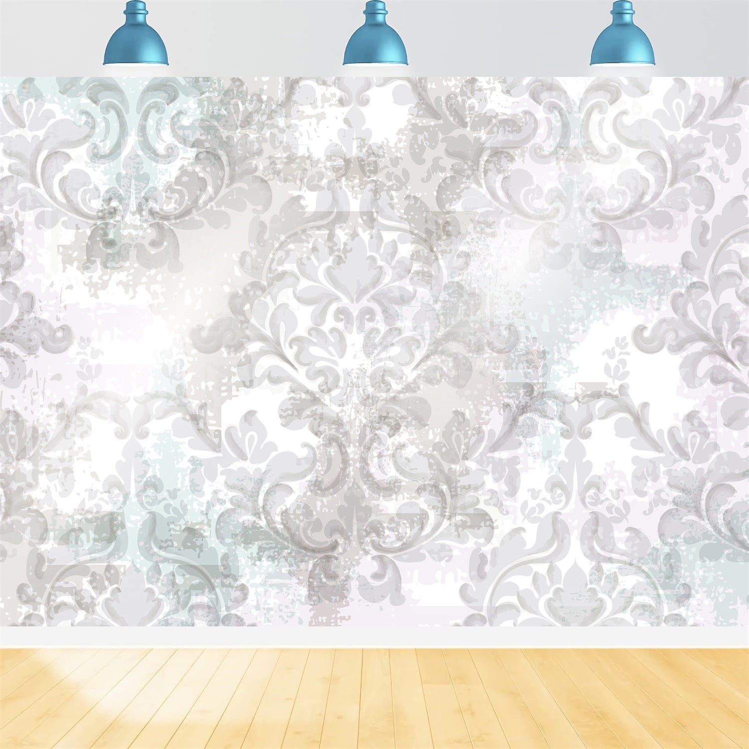 Damask Photo Backdrop Abstract Pastel Baroque Pattern Backdrop UK BRP12-599