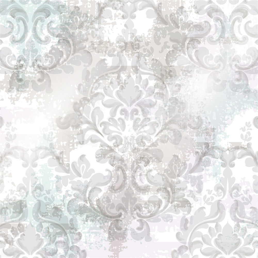 Damask Photo Backdrop Abstract Pastel Baroque Pattern Backdrop UK BRP12-599