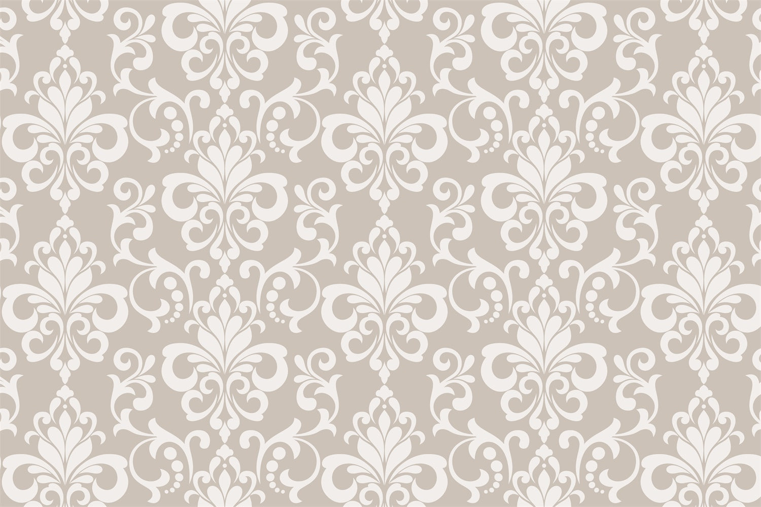 Damask Backdrops Light Beige Regal Symmetrical Design Backdrop UK BRP12-601