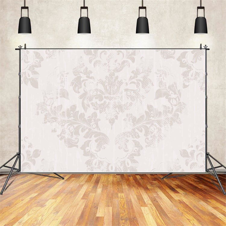 Damask Backdrop Photography Abstract Beige Faded Floral Backdrop UK BRP12-602