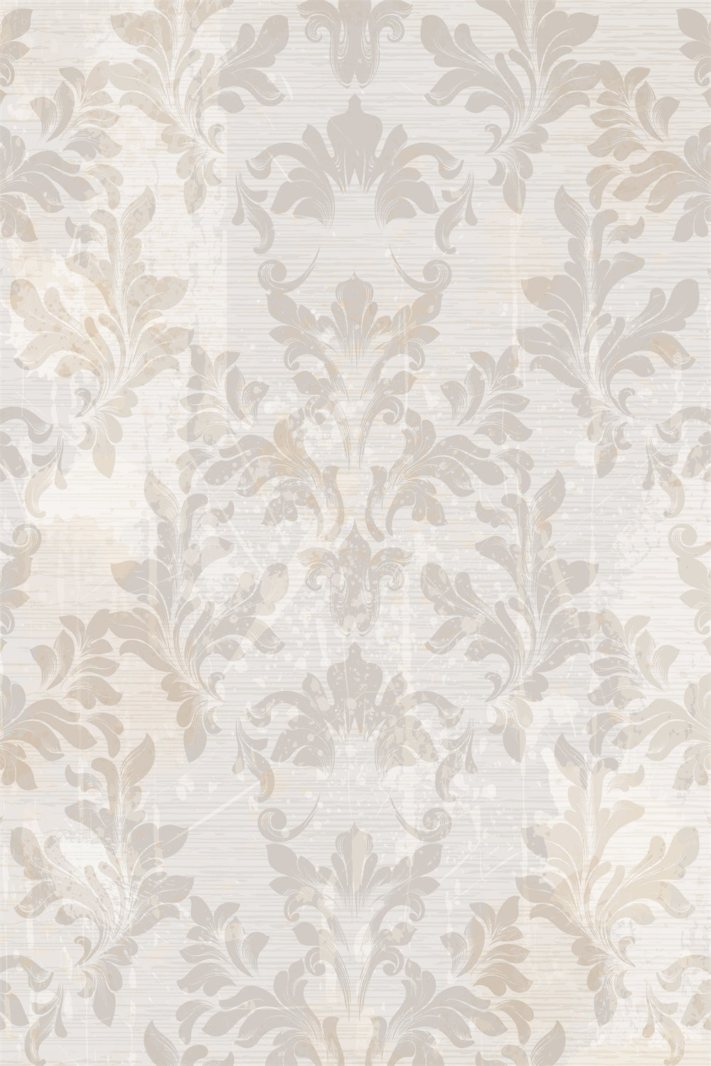 Damask Photo Backdrop Vintage Beige Intricate Pattern Backdrop UK BRP12-603