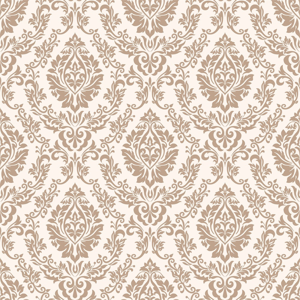 Damask Photo Backdrops Soft Brown Baroque Pattern Backdrop UK BRP12-608